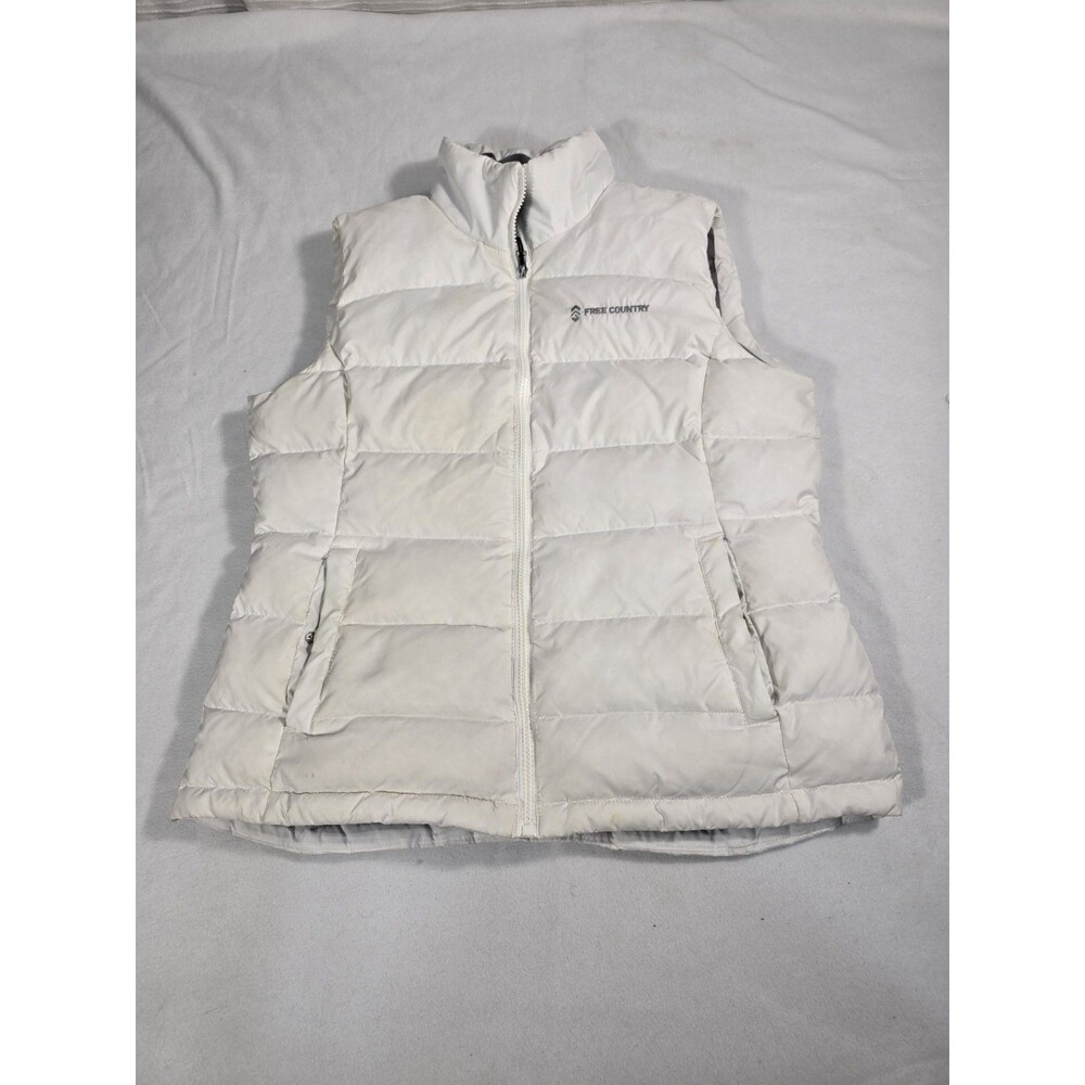 FREE COUNTRY WOMEN'S LIGHTWEIGHT SOFT COZY DOWN VEST, WHITE SZ XL